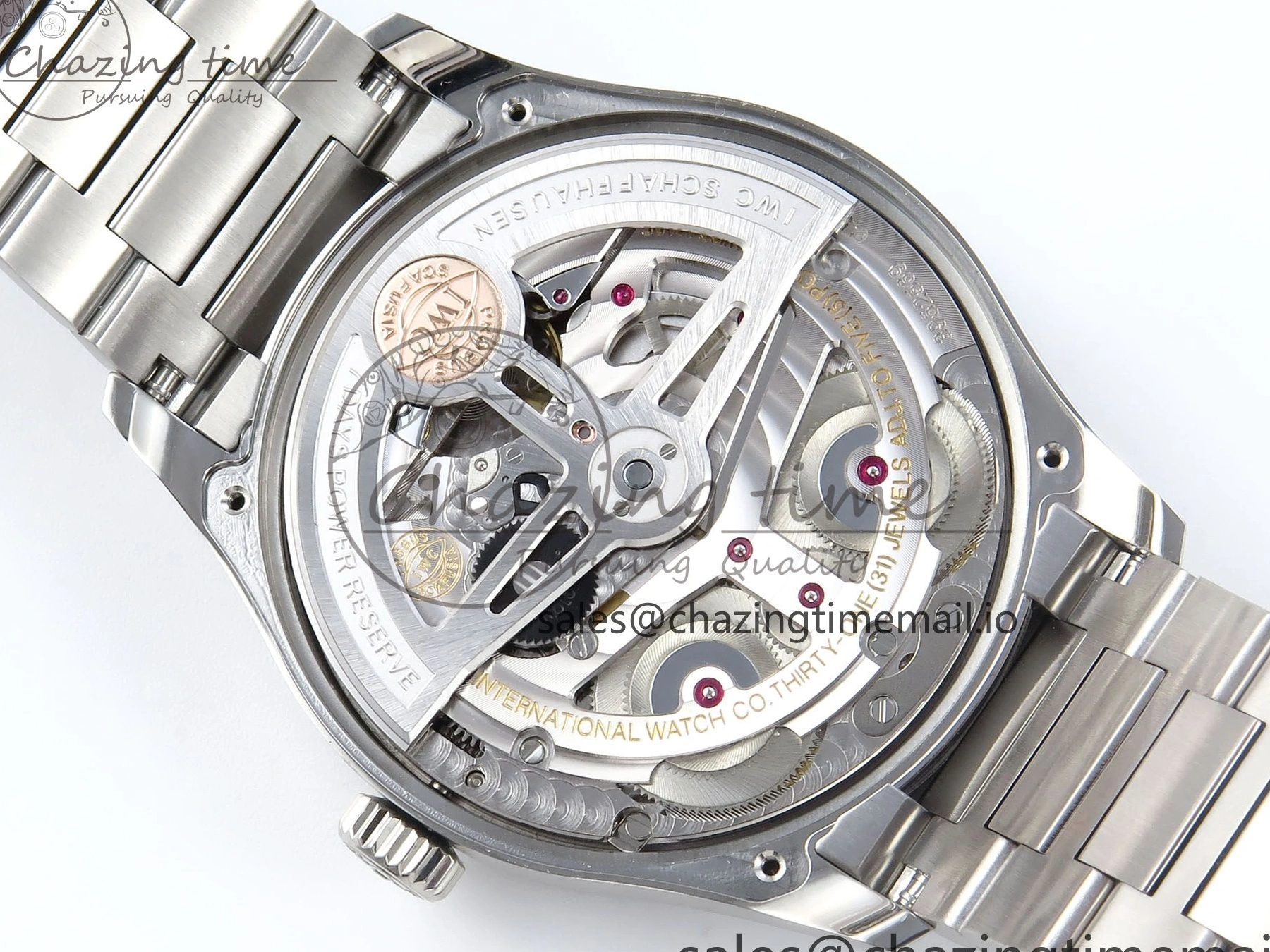 MIROTIME 0312 Portugieser Auto IWC0562B APSF 1:1 Best Edition Gold Dial on SS Bracelet A Reliable 6996